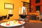 Ensalada con Vino en el restaurante del Hotel Hacienda San Martin Toluca